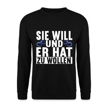 Junggesellenabschied Junggeselle Polterabend - Unisex Pullover - Schwarz - Vorne - Alina (178cm) & Michal (187cm)