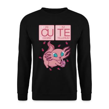 Doux axolotl animaux doux - Sweat-shirt Unisexe - noir - Devant - Alina (178cm) & Michal (187cm)
