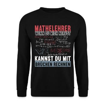 Mathe Mathelehrer - Unisex Pullover - Schwarz - Vorne - Alina (178cm) & Michal (187cm)