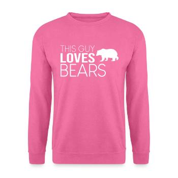 Ce gars aime les ours - Sweat-shirt Unisexe - rose - Devant