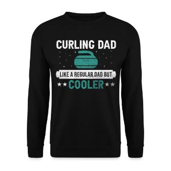 I play Chess on Ice Curling House - Unisex Sweatshirt - black - Front - Alina (178cm) & Michal (187cm)