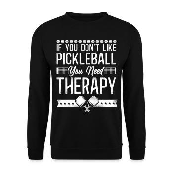 Pickleball If You Don't Like - Unisex Pullover - Schwarz - Vorne - Alina (178cm) & Michal (187cm)