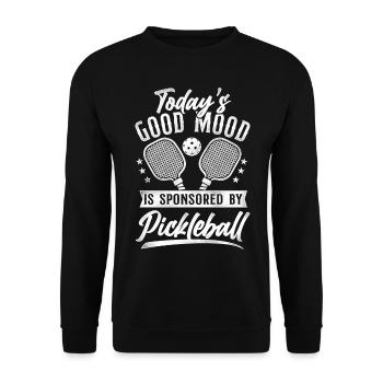 Pickleball Today's Good Mood Is - Unisex Pullover - Schwarz - Vorne - Alina (178cm) & Michal (187cm)