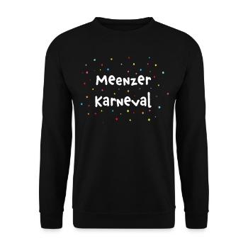 Meenz im Herz Karneval Fasching Konfetti Mainz - Unisex Pullover - Schwarz - Vorne - Alina (178cm) & Michal (187cm)