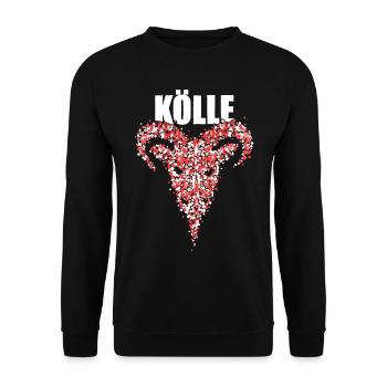 Kölle Köln Rot Weiß Karneval Fussball Kostümersatz - Unisex Pullover - Schwarz - Vorne - Alina (178cm) & Michal (187cm)