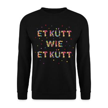 Et kütt wie et kütt Karneval Fasching Kostümersatz - Unisex Pullover - Schwarz - Vorne - Alina (178cm) & Michal (187cm)
