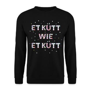 Et kütt wie et kütt Köln Kölsch Karneval Kölner - Unisex Pullover - Schwarz - Vorne - Alina (178cm) & Michal (187cm)