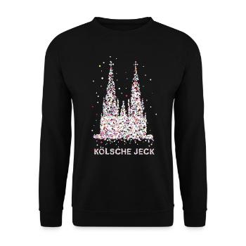 Confetti in the heart Carnival Fastelovend Carnival - Unisex Sweatshirt - black - Front - Alina (178cm) & Michal (187cm)