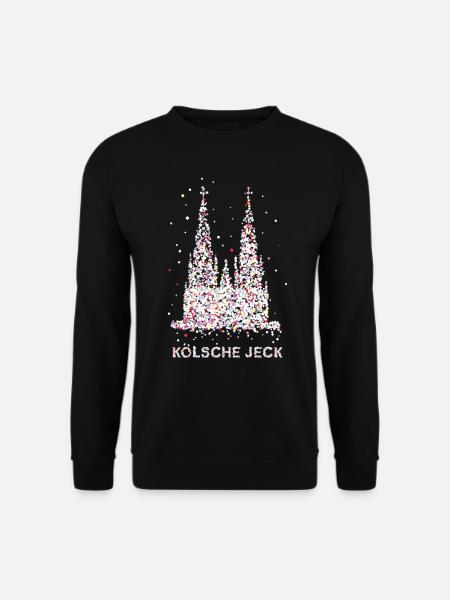 Konfetti im Herz Karneval Fastelovend Fasching - Unisex Pullover - Schwarz