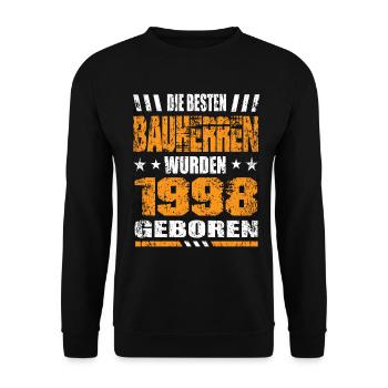 Bauherr Geburtstag Die Besten Bauherren wurden - Unisex Pullover - Schwarz - Vorne - Alina (178cm) & Michal (187cm)