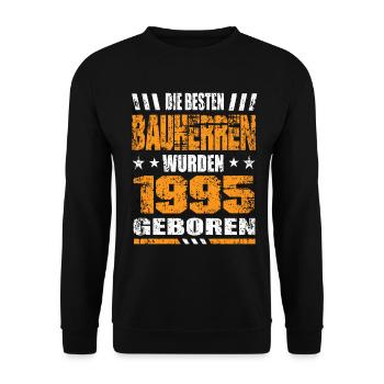 Bauherr Geburtstag Die Besten Bauherren wurden - Unisex Pullover - Schwarz - Vorne - Alina (178cm) & Michal (187cm)