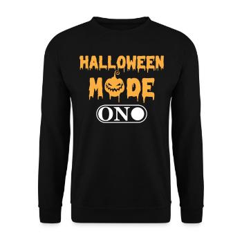 Halloween Party Halloween Mode On - Halloween Pump - Unisex Sweatshirt - black - Front - Alina (178cm) & Michal (187cm)