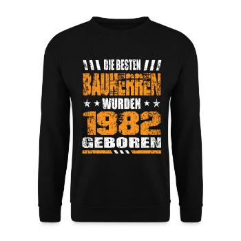 Bauherr Geburtstag Die Besten Bauherren wurden - Unisex Pullover - Schwarz - Vorne - Alina (178cm) & Michal (187cm)