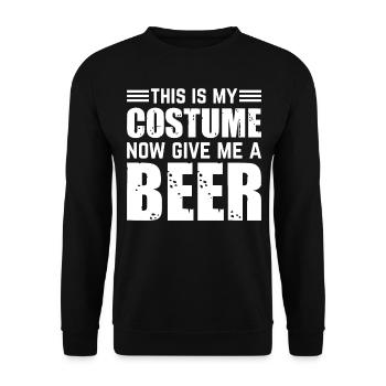 This Is My Costume Now Give Me A Beer I Halloween - Unisex Sweatshirt - black - Front - Alina (178cm) & Michal (187cm)