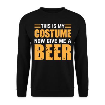 This Is My Costume Now Give Me A Beer I Halloween - Unisex Sweatshirt - black - Front - Alina (178cm) & Michal (187cm)