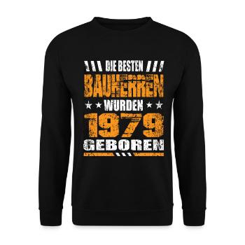 Bauherr Geburtstag Die Besten Bauherren wurden - Unisex Pullover - Schwarz - Vorne - Alina (178cm) & Michal (187cm)