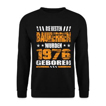 Bauherr Geburtstag Die Besten Bauherren wurden - Unisex Pullover - Schwarz - Vorne - Alina (178cm) & Michal (187cm)