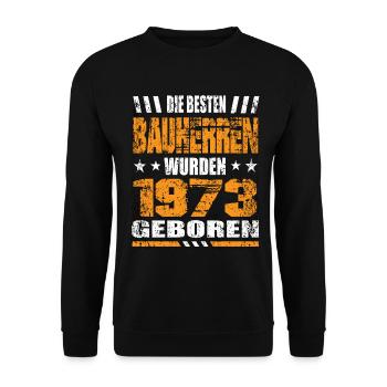 Bauherr Geburtstag Die Besten Bauherren wurden - Unisex Pullover - Schwarz - Vorne - Alina (178cm) & Michal (187cm)