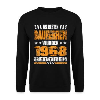 Bauherr Geburtstag Die Besten Bauherren wurden - Unisex Pullover - Schwarz - Vorne - Alina (178cm) & Michal (187cm)