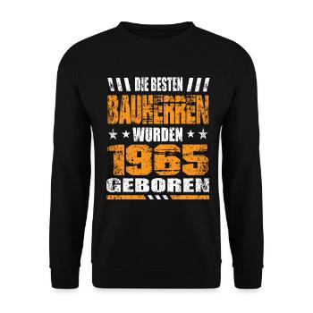 Bauherr Geburtstag Die Besten Bauherren wurden - Unisex Pullover - Schwarz - Vorne - Alina (178cm) & Michal (187cm)