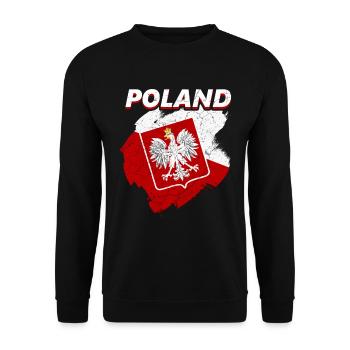 Pologne Polska Drapeau polonais - Sweat-shirt Unisexe - noir - Devant - Alina (178cm) & Michal (187cm)