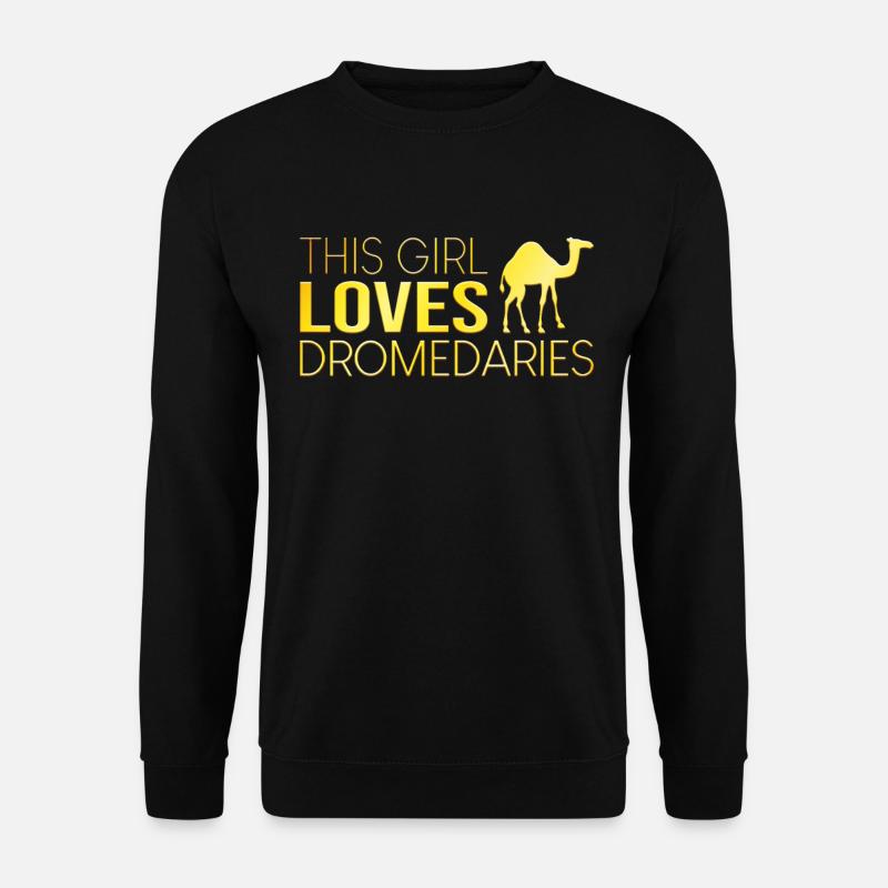 This girl loves dromedaries - Unisex Sweatshirt - black