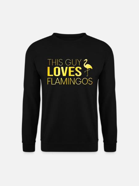 Dieser Typ liebt Flamingos - Unisex Pullover - Schwarz