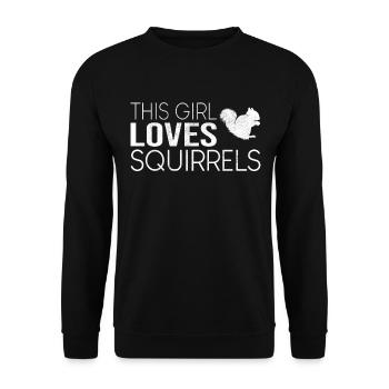 Cette fille aime les écureuils - Sweat-shirt Unisexe - noir - Devant - Alina (178cm) & Michal (187cm)