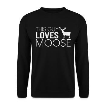 Ce gars aime l’orignal - Sweat-shirt Unisexe - noir - Devant - Alina (178cm) & Michal (187cm)