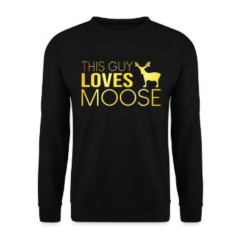 Ce gars aime l’orignal - Sweat-shirt Unisexe - noir - Devant - Alina (178cm) & Michal (187cm)