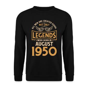 Anniversaire Les légendes étaient gebo en août 1950 - Sweat-shirt Unisexe - noir - Devant - Alina (178cm) & Michal (187cm)