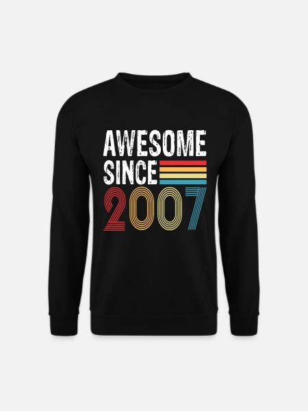 Awesome Since 2007 Geburtstag 2007 Vintage 2007 - Unisex Pullover - Schwarz