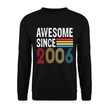 Génial depuis 2006 Anniversaire 2006 Millésime 2006 - Sweat-shirt Unisexe - noir - Devant - Alina (178cm) & Michal (187cm)