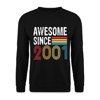 Génial depuis 2001 Anniversaire 2001 Millésime 2001 - Sweat-shirt Unisexe - noir - Devant - Alina (178cm) & Michal (187cm)