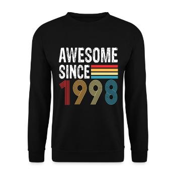 Génial depuis 1998 Anniversaire 1998 Millésime 1998 - Sweat-shirt Unisexe - noir - Devant - Alina (178cm) & Michal (187cm)