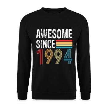 Awesome Since 1994 Birthday 1994 Vintage 1994 - Unisex Sweatshirt - black - Front - Alina (178cm) & Michal (187cm)