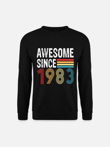 Awesome Since 1983 Geburtstag 1983 Vintage 1983 - Unisex Pullover - Schwarz
