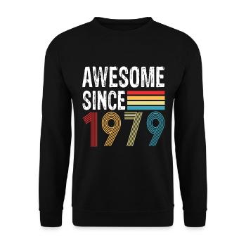 Awesome Since 1979 Birthday 1979 Vintage 1979 - Unisex Sweatshirt - black - Front - Alina (178cm) & Michal (187cm)