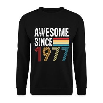 Awesome Since 1977 Birthday 1977 Vintage 1977 - Unisex Sweatshirt - black - Front - Alina (178cm) & Michal (187cm)