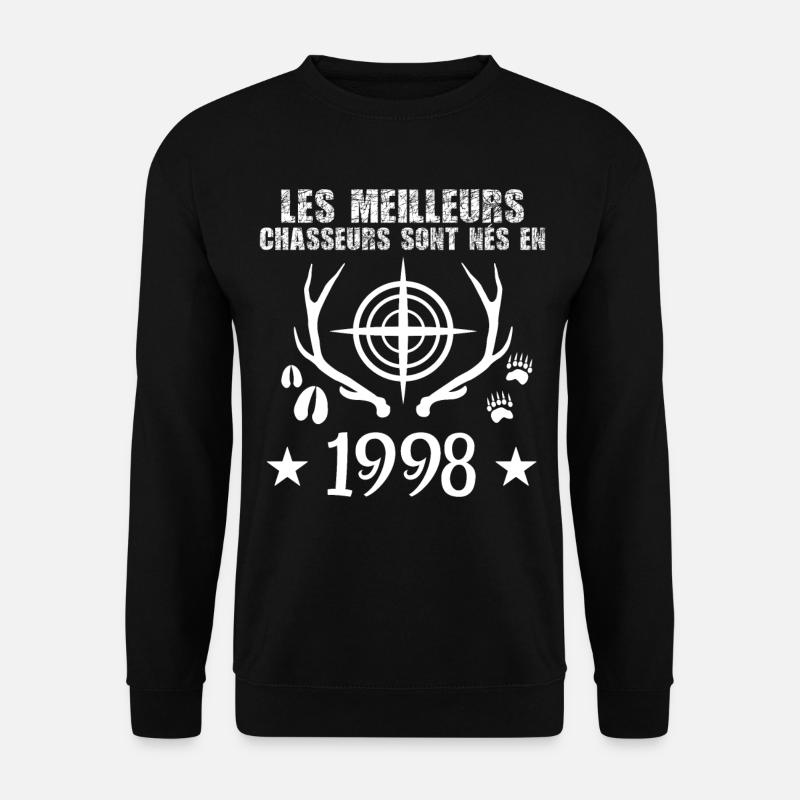 Chasseur | Anniversaire chasseur 1998 - Sweat-shirt Unisexe - noir