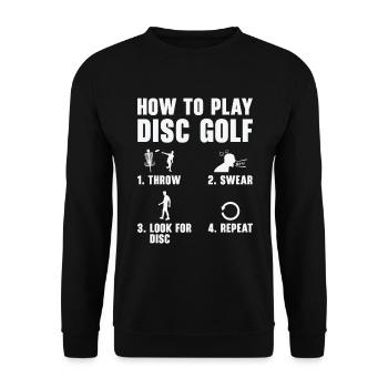 Comment jouer à Disc Golf Funnier - Sweat-shirt Unisexe - noir - Devant - Alina (178cm) & Michal (187cm)