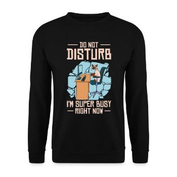 S’il vous plaît ne pas déranger Je suis très occupé en ce moment - Sweat-shirt Unisexe - noir - Devant - Alina (178cm) & Michal (187cm)