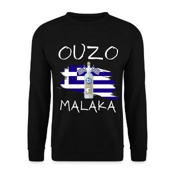 Ouzo Malaka - Unisex Pullover - Schwarz - Vorne - Alina (178cm) & Michal (187cm)