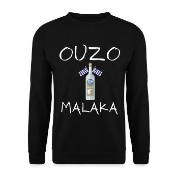 Ouzo - Unisex Sweatshirt - black - Front - Alina (178cm) & Michal (187cm)