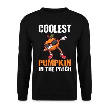 Dabbing Pumpkin Cool Halloween - Unisex Sweatshirt - black - Front - Alina (178cm) & Michal (187cm)