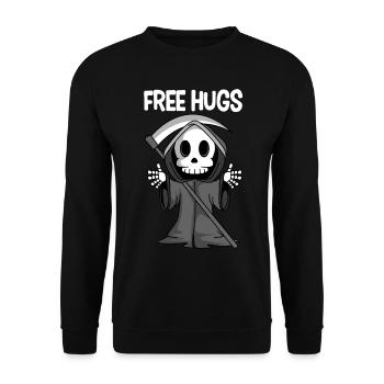 Câlins gratuits Grim Grim Creepy Halloween - Sweat-shirt Unisexe - noir - Devant - Alina (178cm) & Michal (187cm)