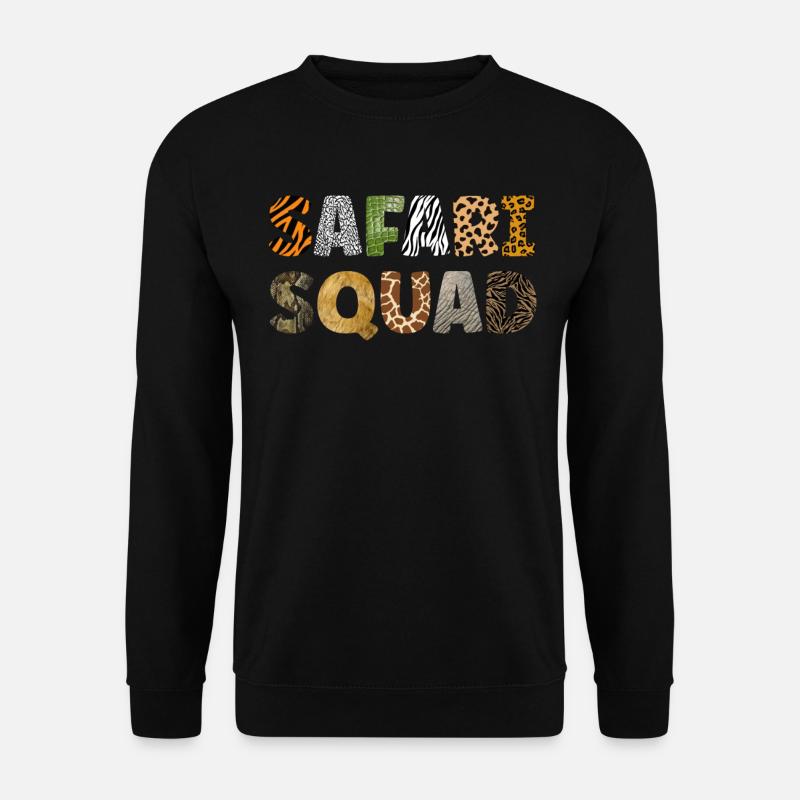 Afrika Sommer Familienurlaub Reise Safari Trupp - Unisex Pullover - Schwarz