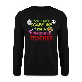 Enseignant Préscolaire Professeur d’anglais Enseignant Halloween - Sweat-shirt Unisexe - noir - Devant - Alina (178cm) & Michal (187cm)