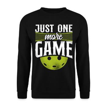 Pickleball Just One More Game - Unisex Sweatshirt - black - Front - Alina (178cm) & Michal (187cm)