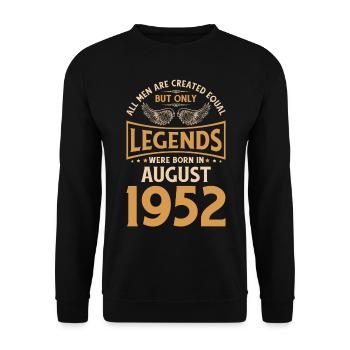 70th birthday 70 legends were created in August 1952 g - Unisex Sweatshirt - black - Front - Alina (178cm) & Michal (187cm)